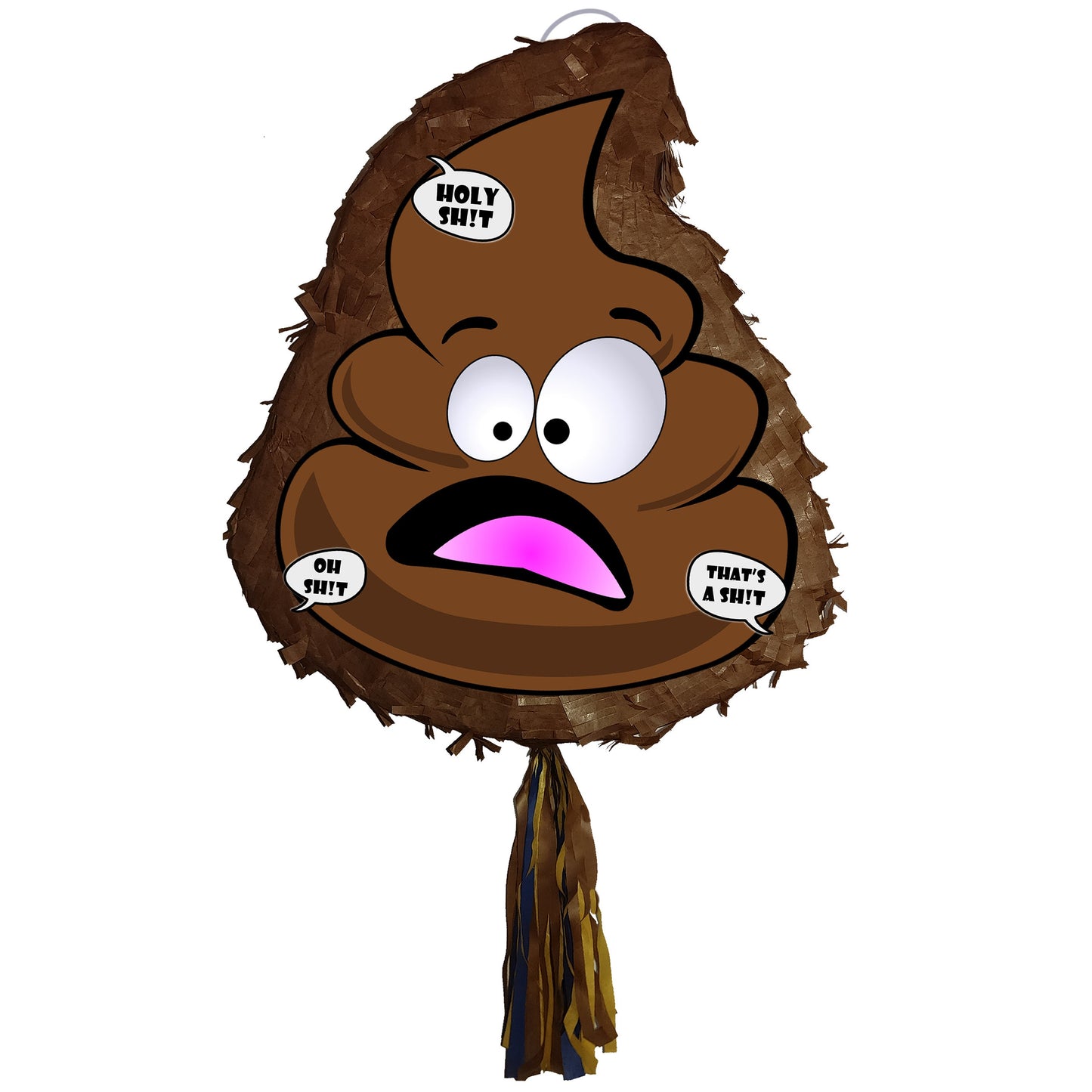 Emoji Poop Pinata with Stick & Blindfold, Funny Party Game