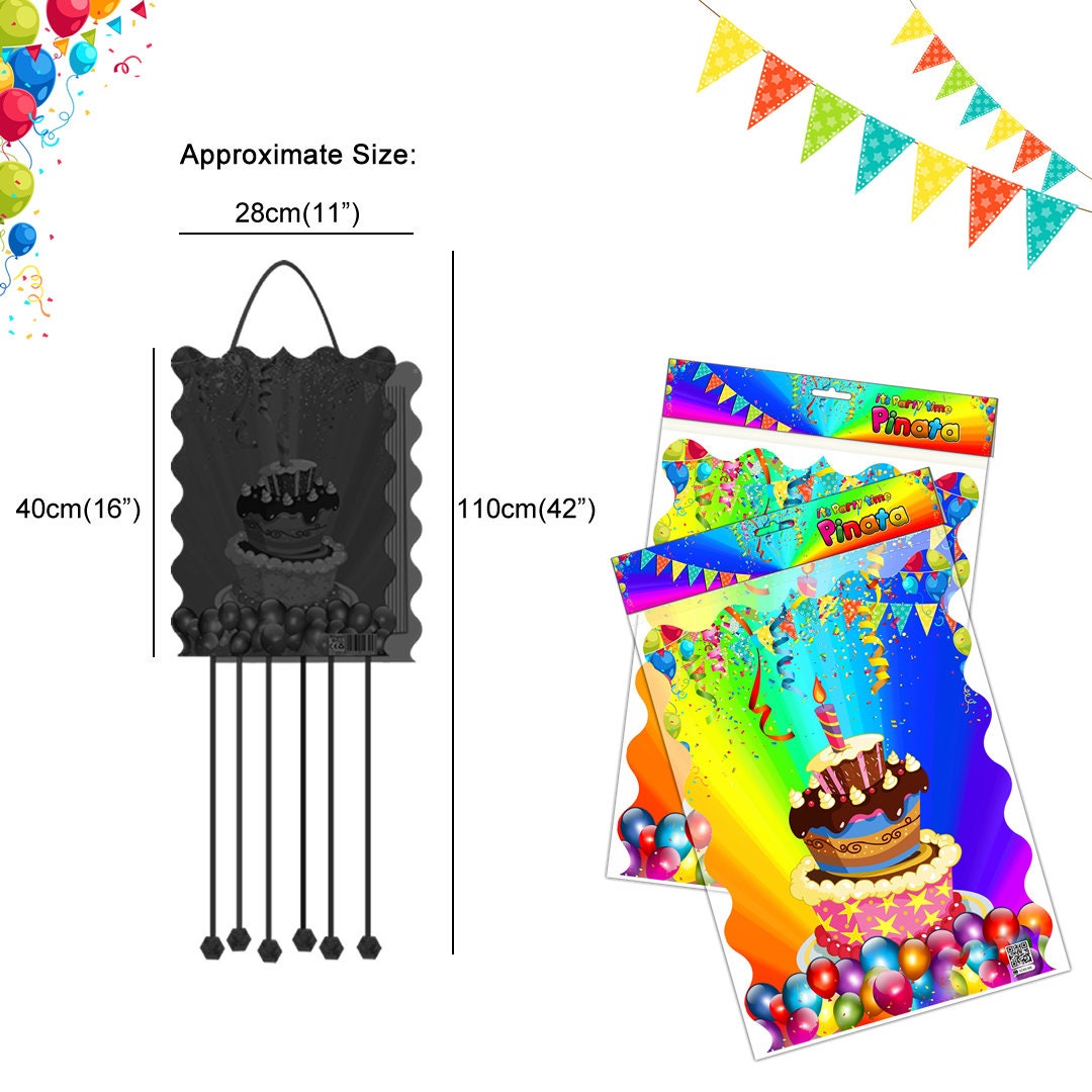 First Birthday Pull String Pinata: Kids Party Game