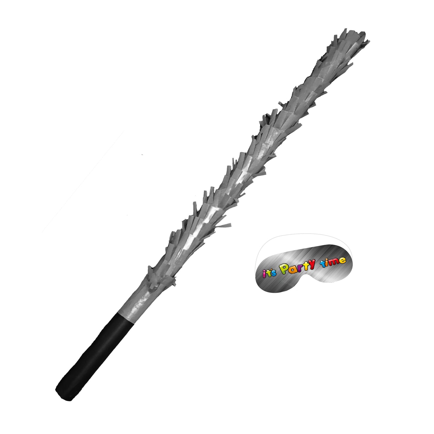 Gold or Silver Pinata Stick with Blindfold, Party Game