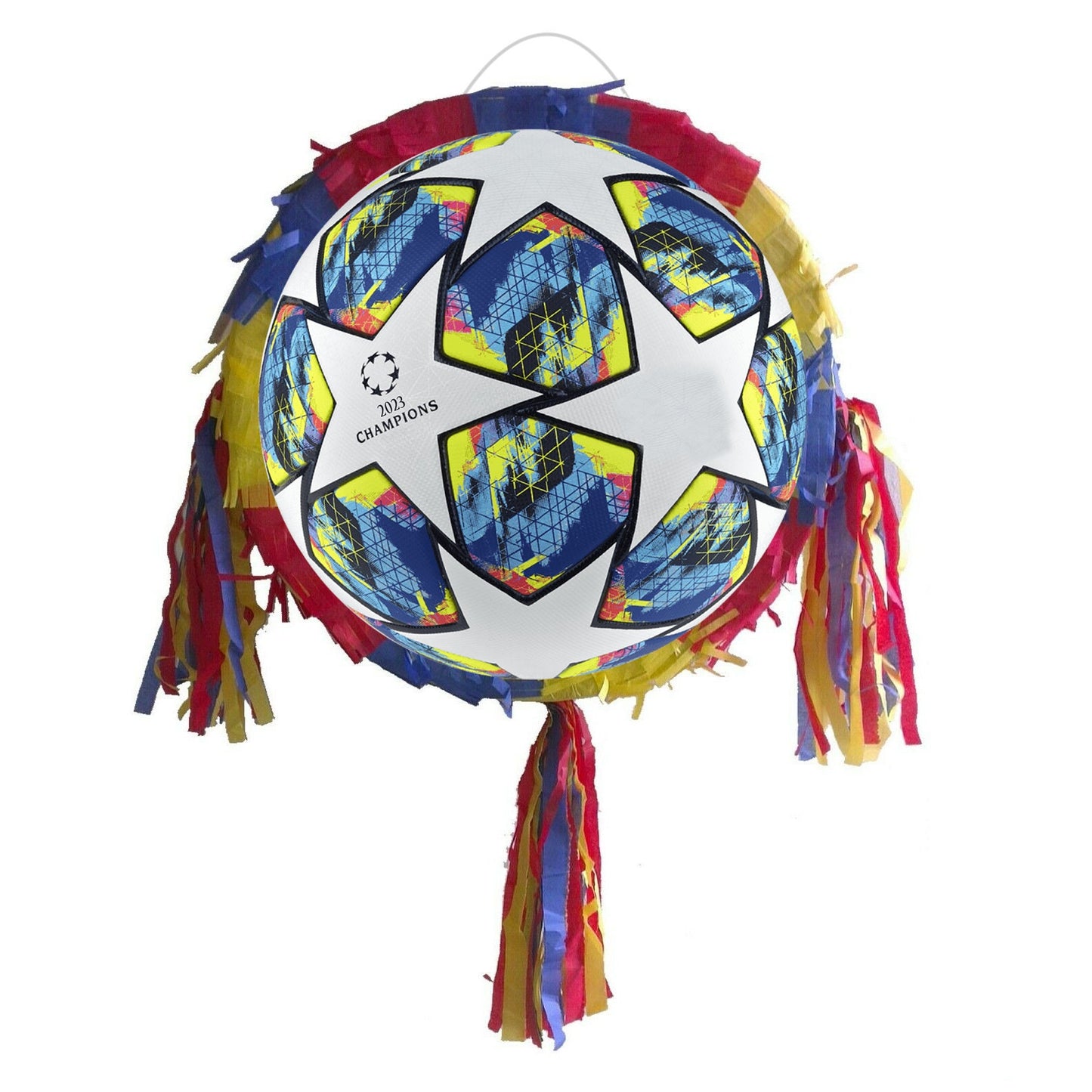 Football Piñata with Stick & Blindfold: Soccer Party Game