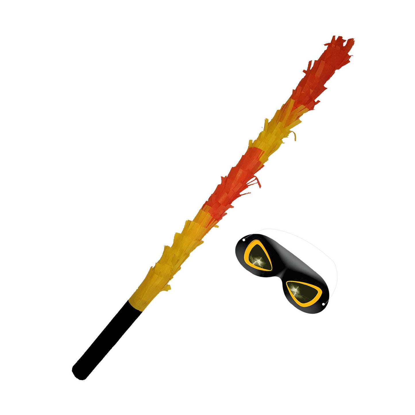 Halloween Piñata Stick with Blindfold: Orange, Black, or Yellow