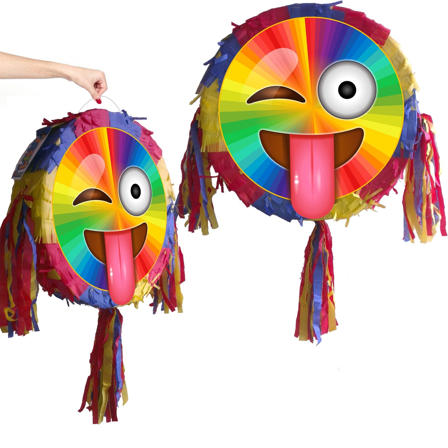 Emoji Birthday Pinata with Stick & Blindfold, Smash Game