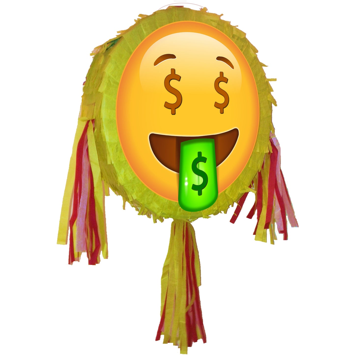 Money Emoji Pinata with Stick & Blindfold, Birthday Party Game