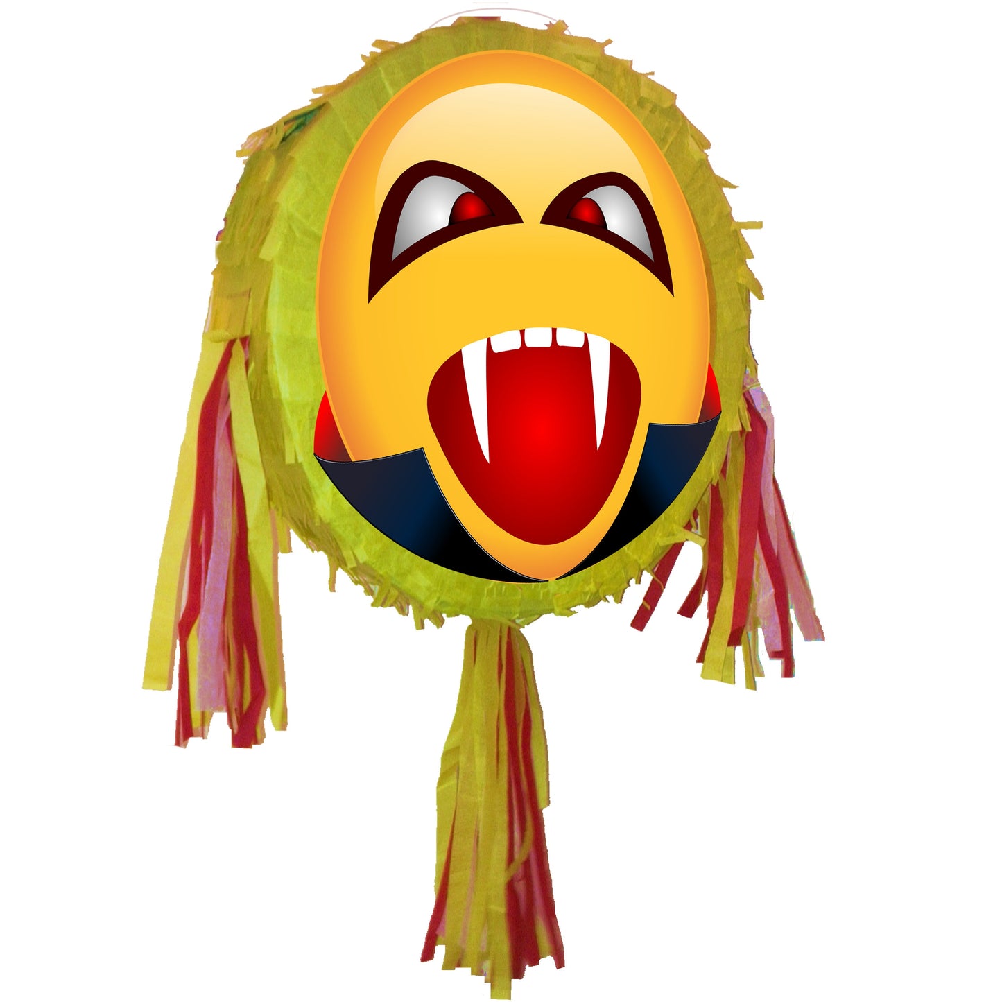 Vampire Emoji Pinata Set: Halloween Party Game with Stick & Blindfold