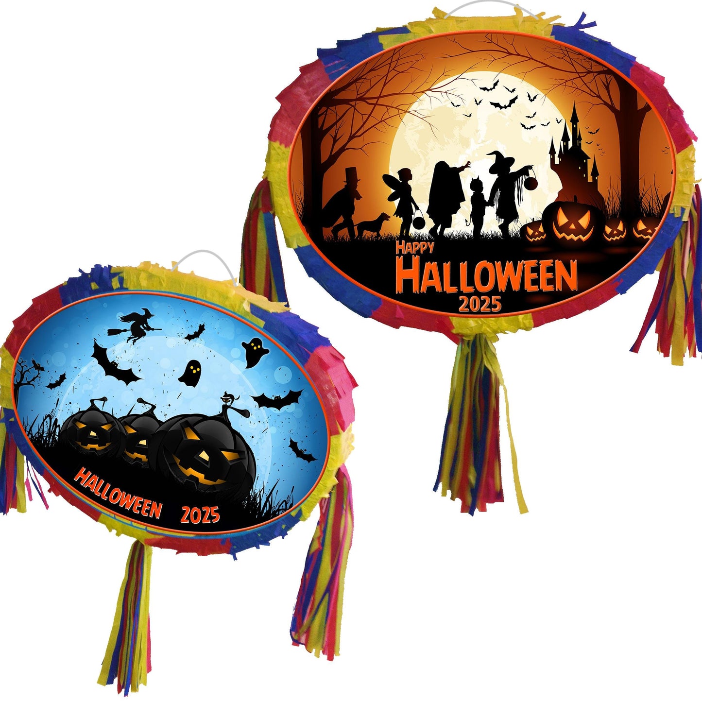 Halloween Piñata with Stick & Blindfold, Scary Party Game