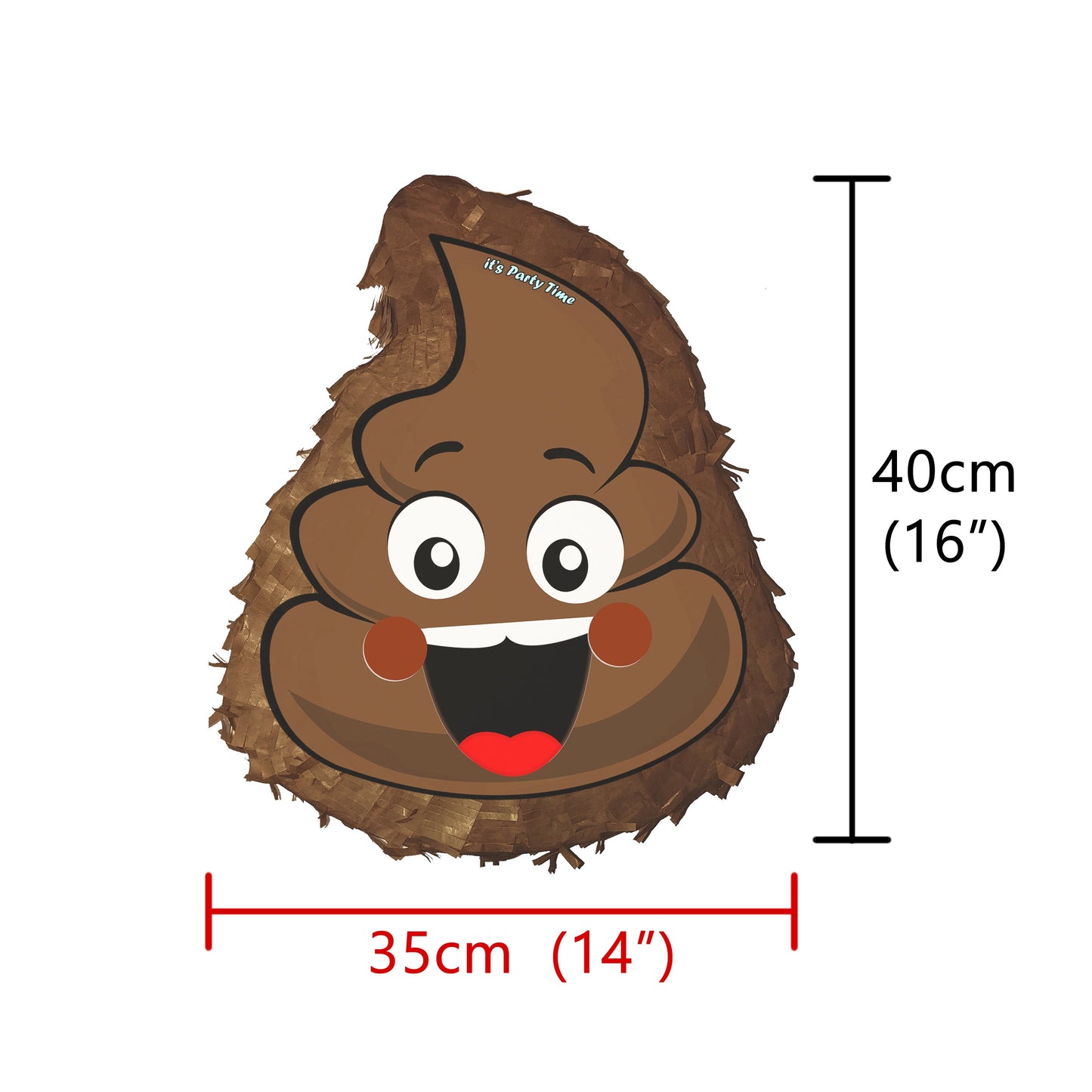 Poop Emoji Pinata with Stick & Blindfold