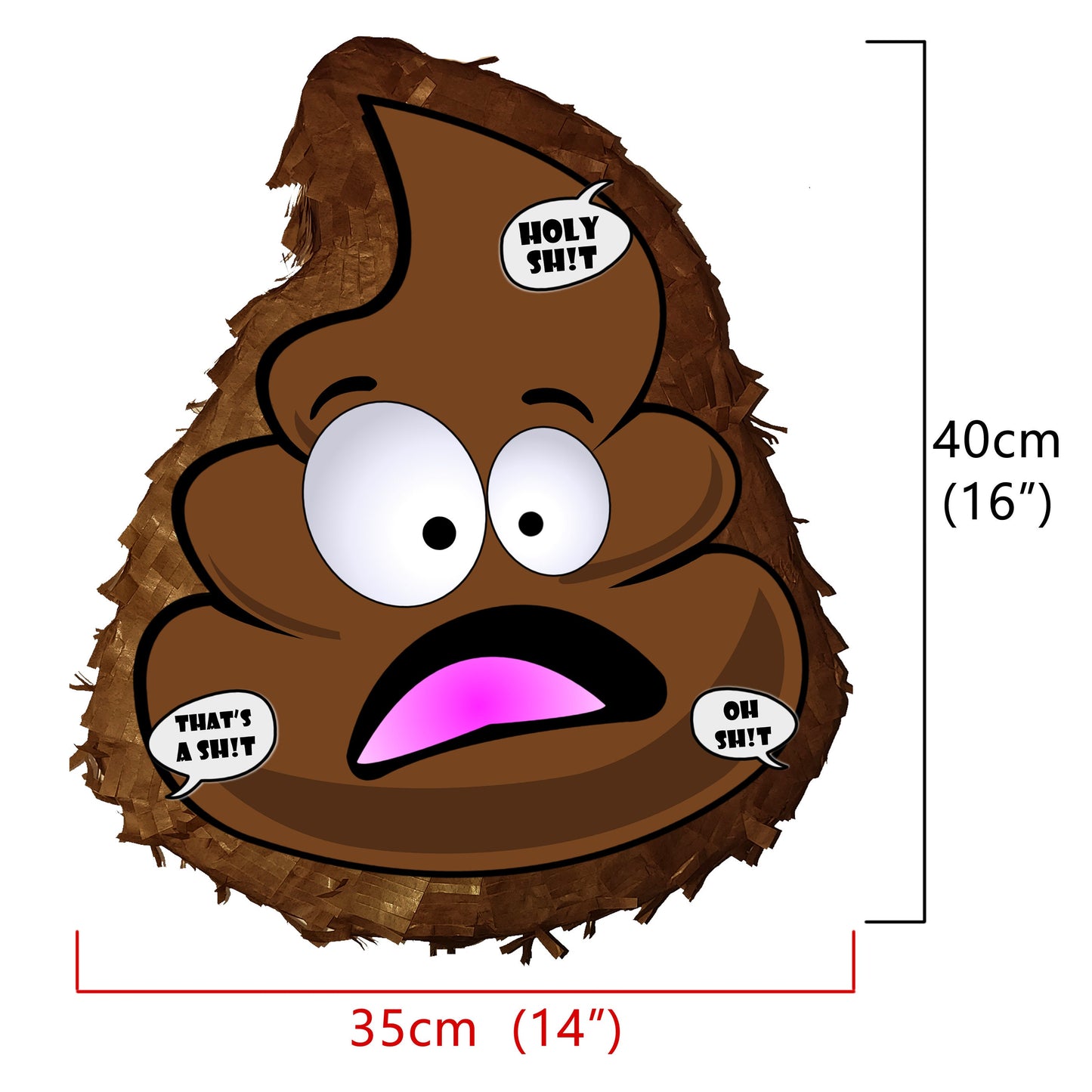 Emoji Poop Pinata with Stick & Blindfold, Funny Party Game