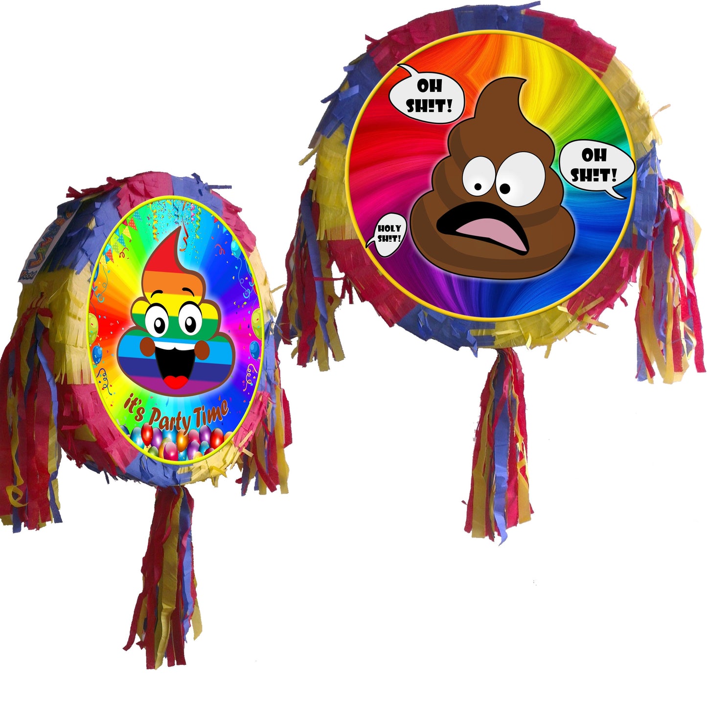 Funny Sh!t Emoji Pinata Set: Stick & Blindfold Included