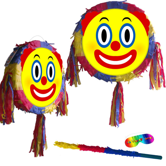 Clown Piñata Set with Stick and Blindfold, Party Supplies