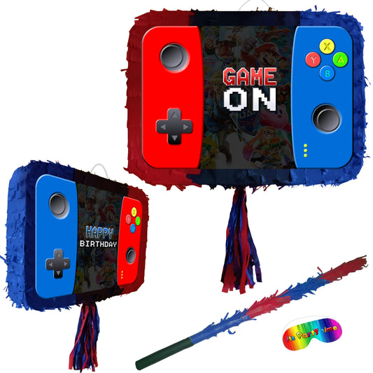 Switch Controller Pinata with Stick & Blindfold, Gamer Birthday Party