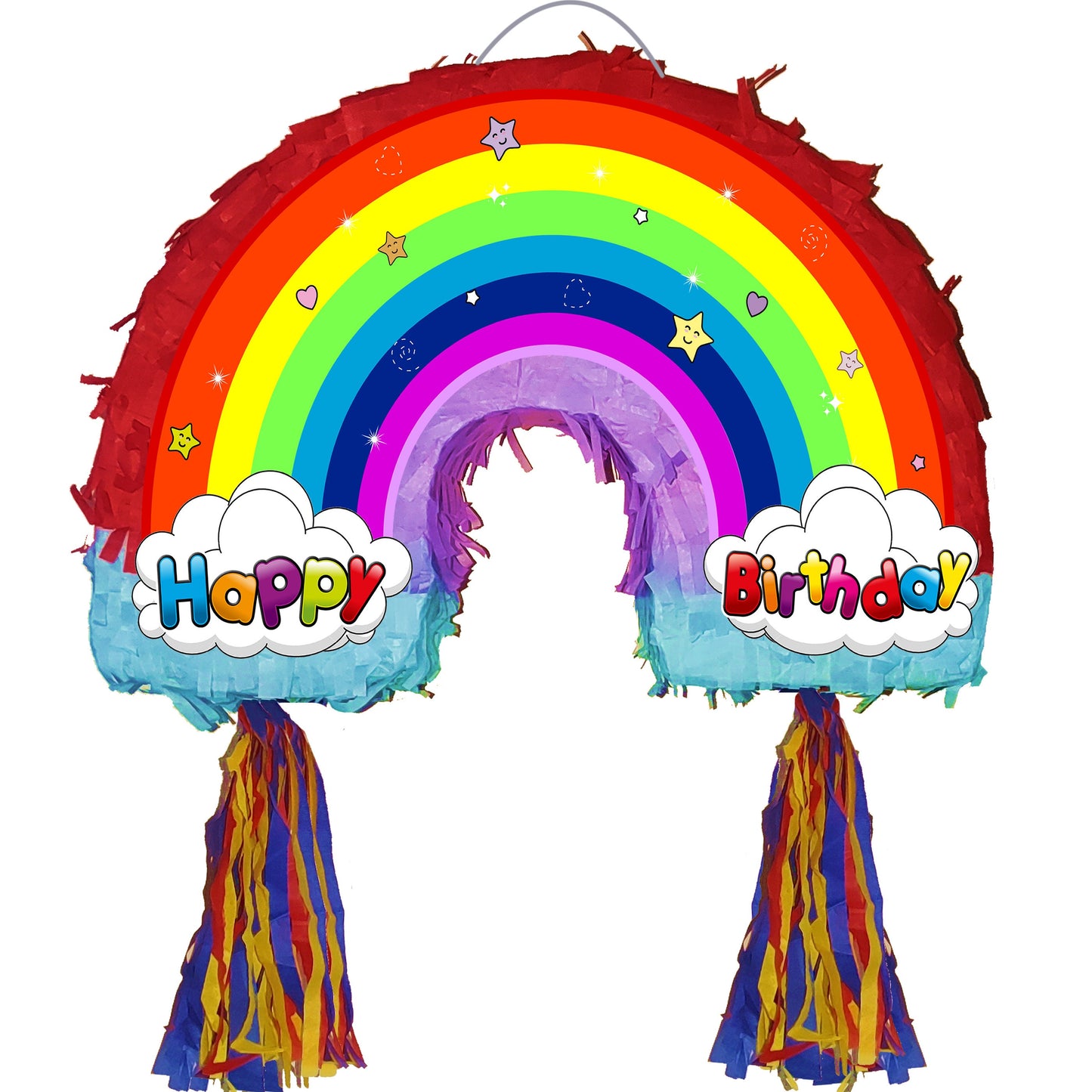 Rainbow Birthday Piñata Set with Stick & Blindfold