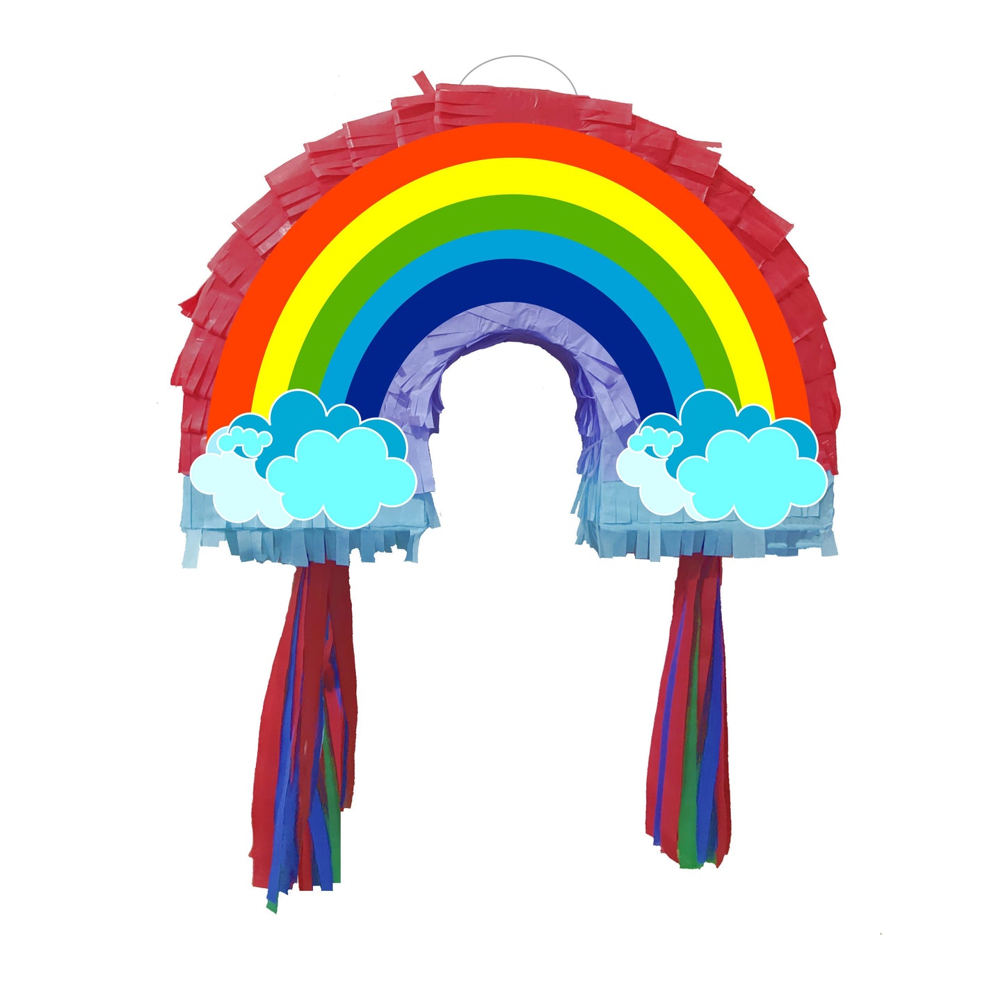 Big Rainbow Piñata with Stick and Blindfold, Party Game