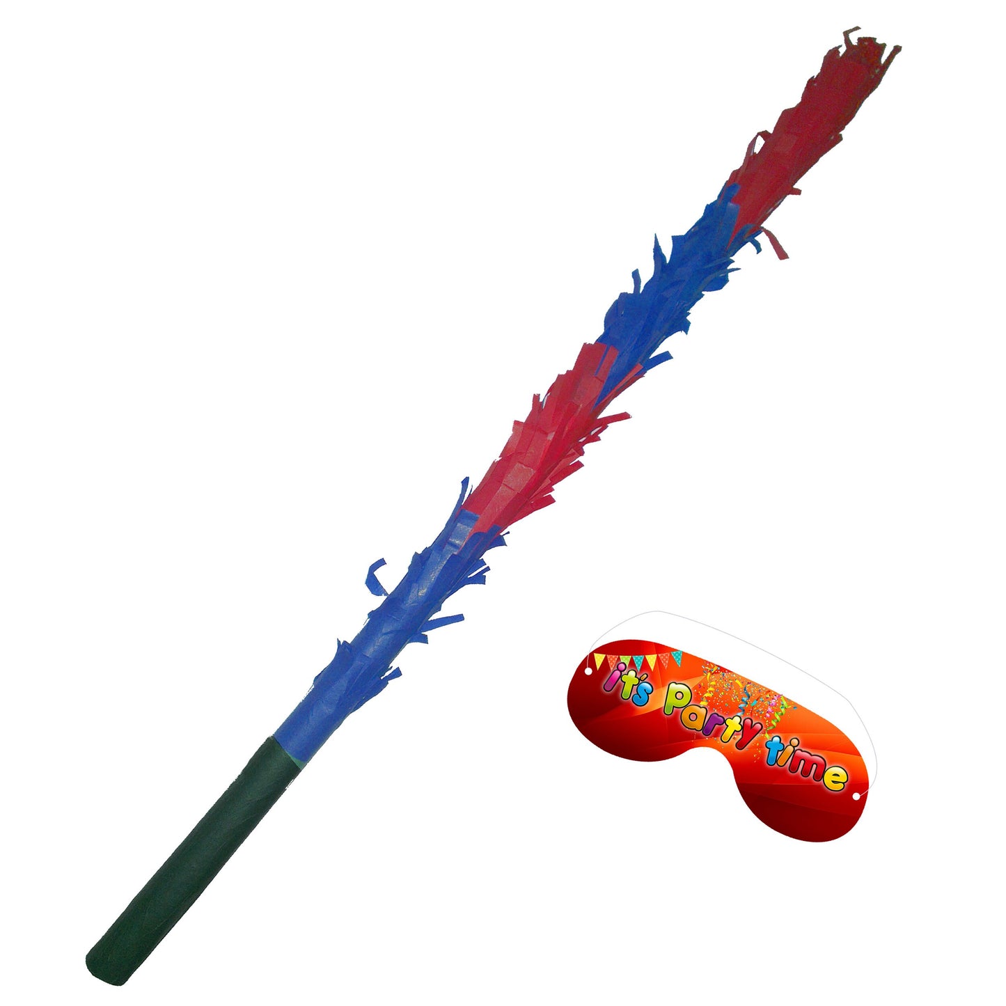 Blue and Red Stick for Pinata smashing party game Piñata Hitting bashing bat baton blindfold fun Bright colours Girls Boys Kids Unisex