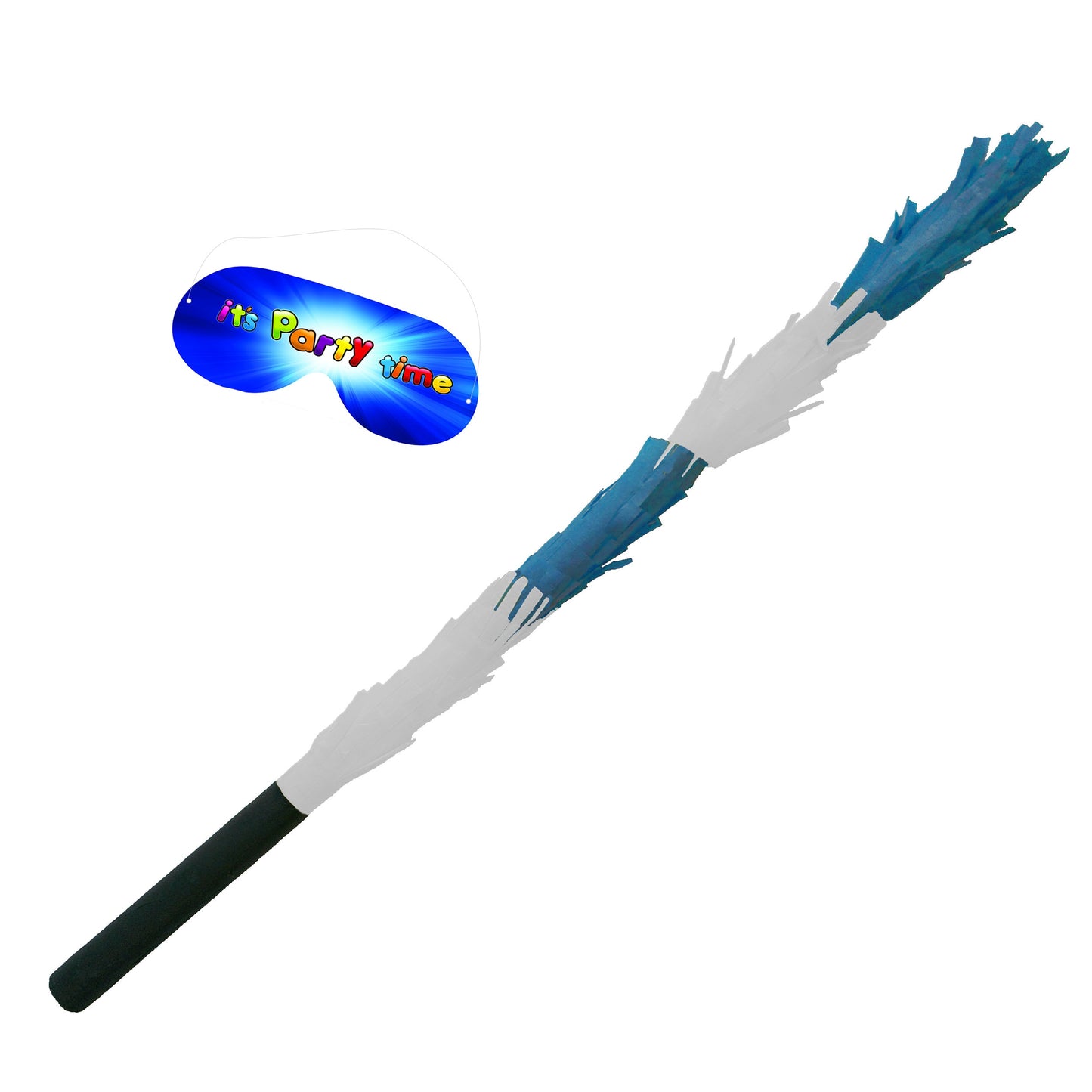 Colorful Piñata Stick with Matching Blindfold, Party Game