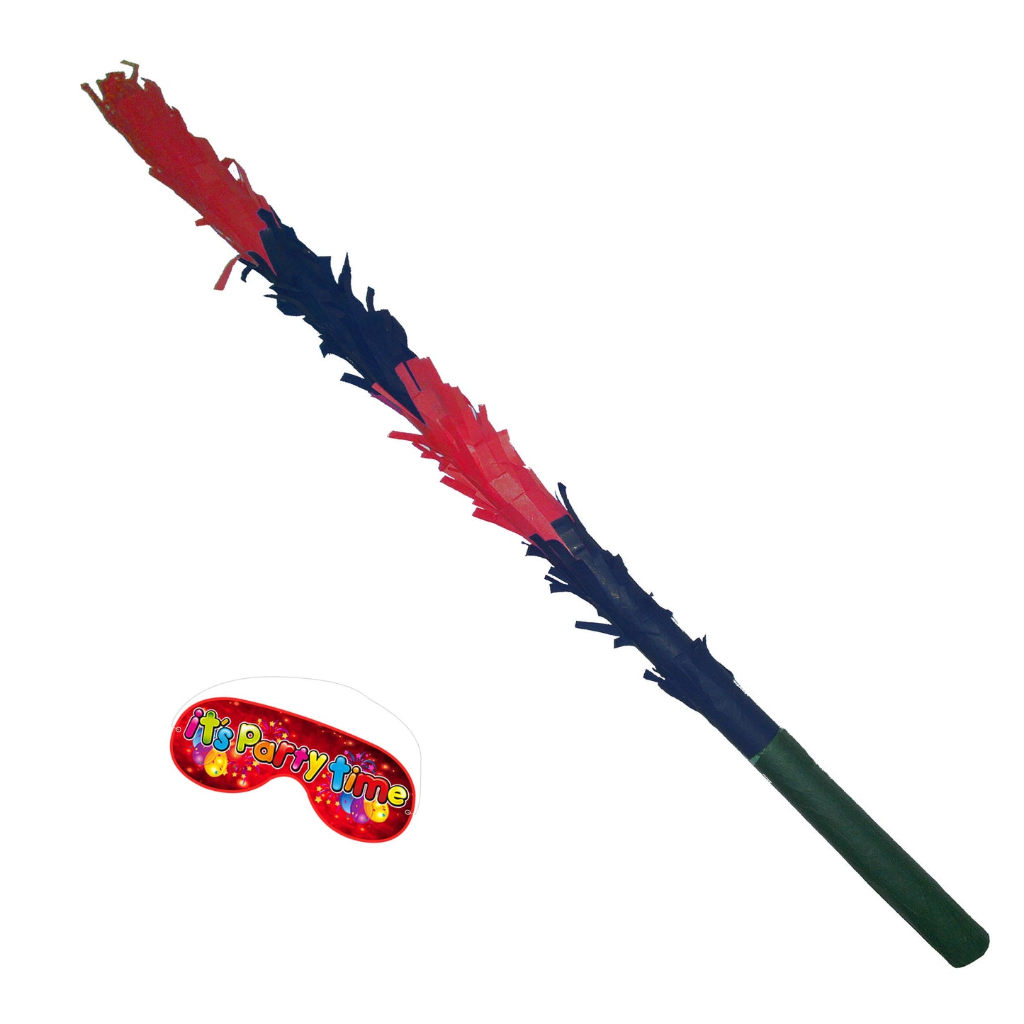 Red & Black Piñata Stick with Blindfold, 50cm Party Game