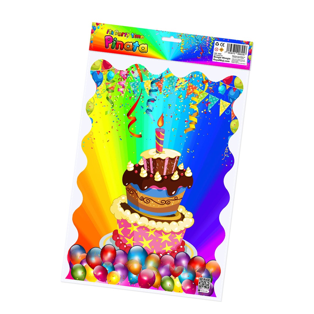 5th Birthday Pinata, Pull String Paper Bag Party Game