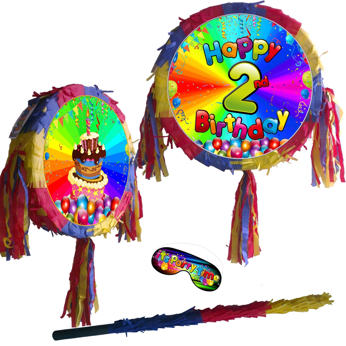 Number Birthday Piñata with Stick & Blindfold, Party Game