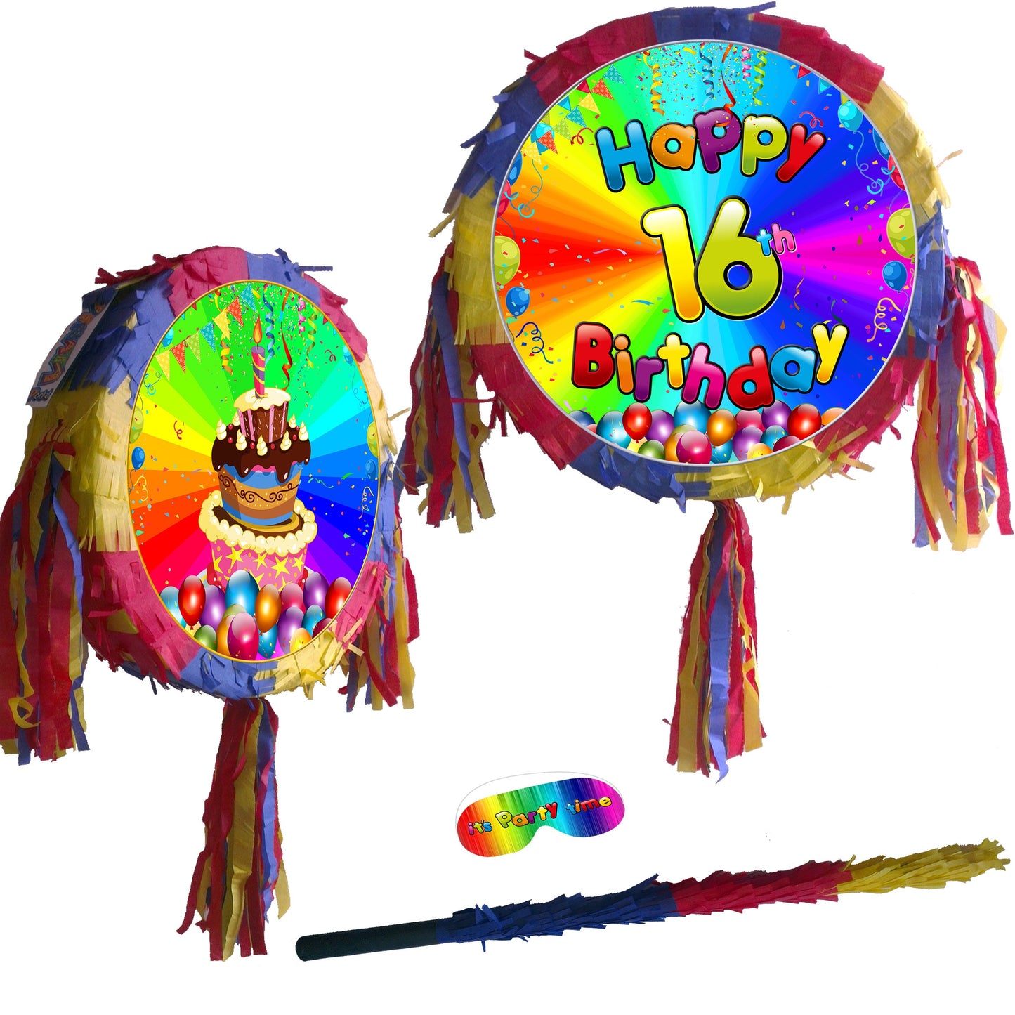 Number Birthday Pinata with Buster Stick & Blindfold, Party Game