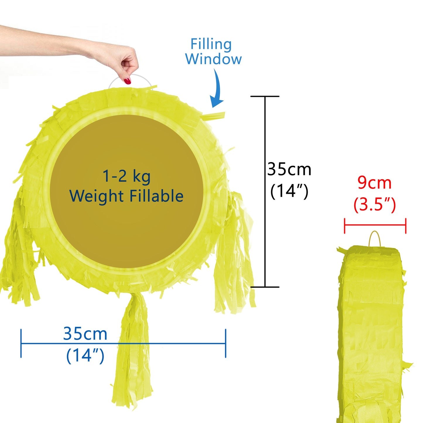 Joy Emoji Pinata with Stick & Blindfold, Birthday Party Game