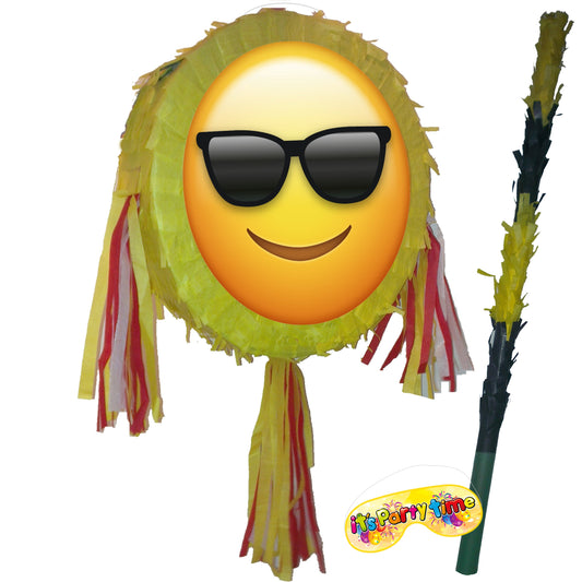 Emoji Pinata with Stick and Blindfold, Birthday Party Game