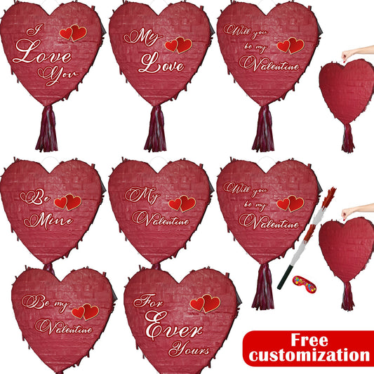 Large Red Heart Pinata with Buster Stick, Party Game