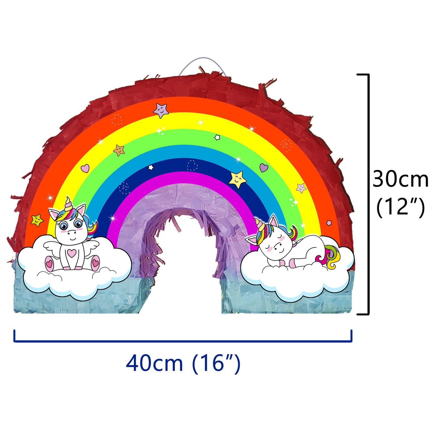 Rainbow Unicorn Piñata Set: Party Game with Stick & Blindfold