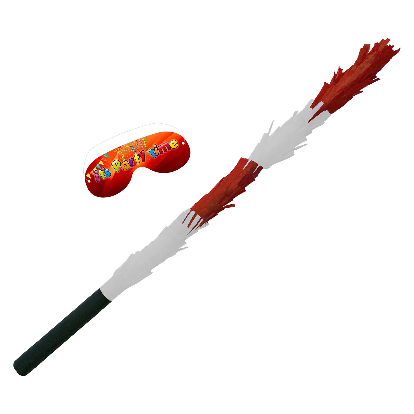 Colorful Piñata Stick with Matching Blindfold, Party Game