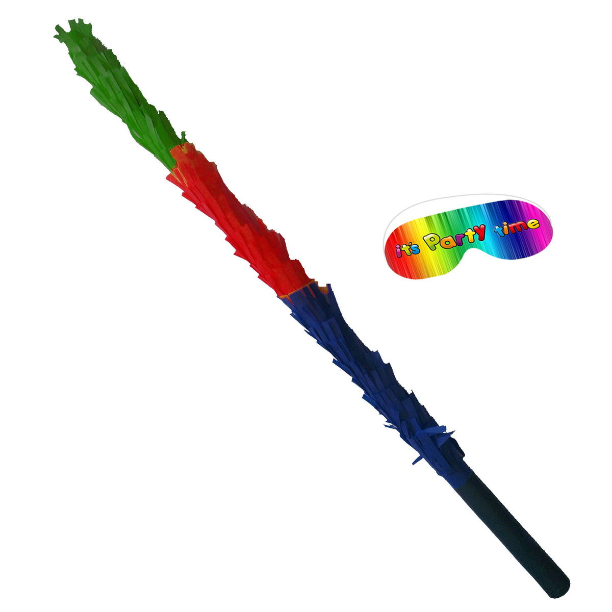 Tricolour Piñata Stick with Blindfold, Party Game