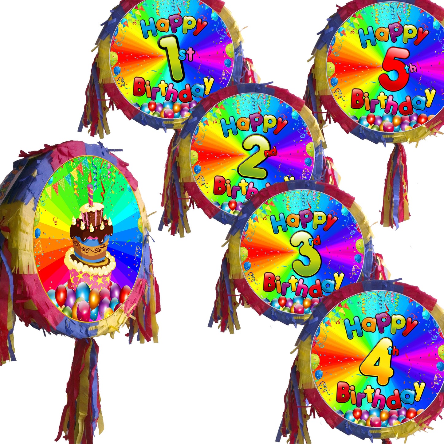 Number Birthday Piñata with Stick & Blindfold, Party Game