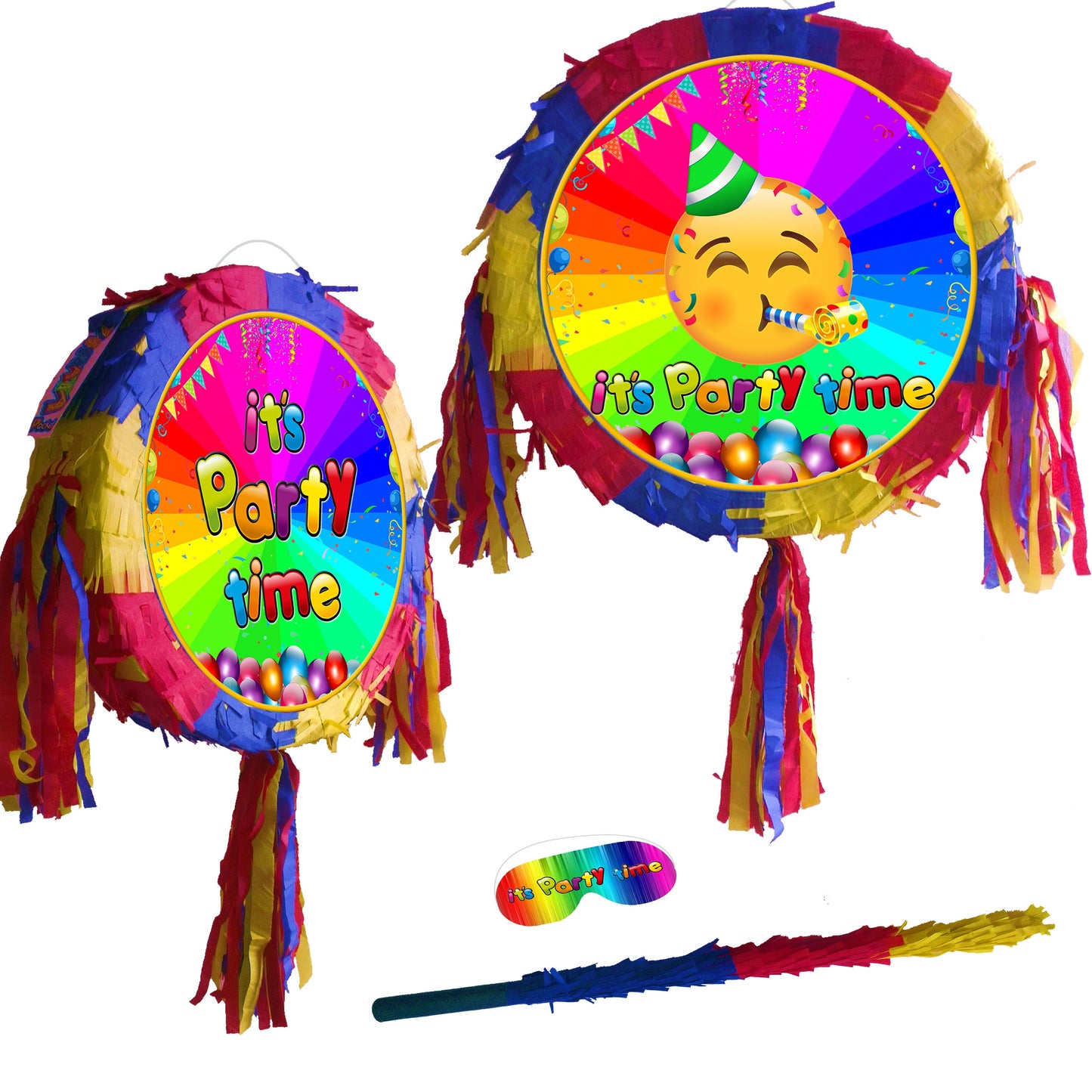 Emoji Party Pinata with Stick & Blindfold