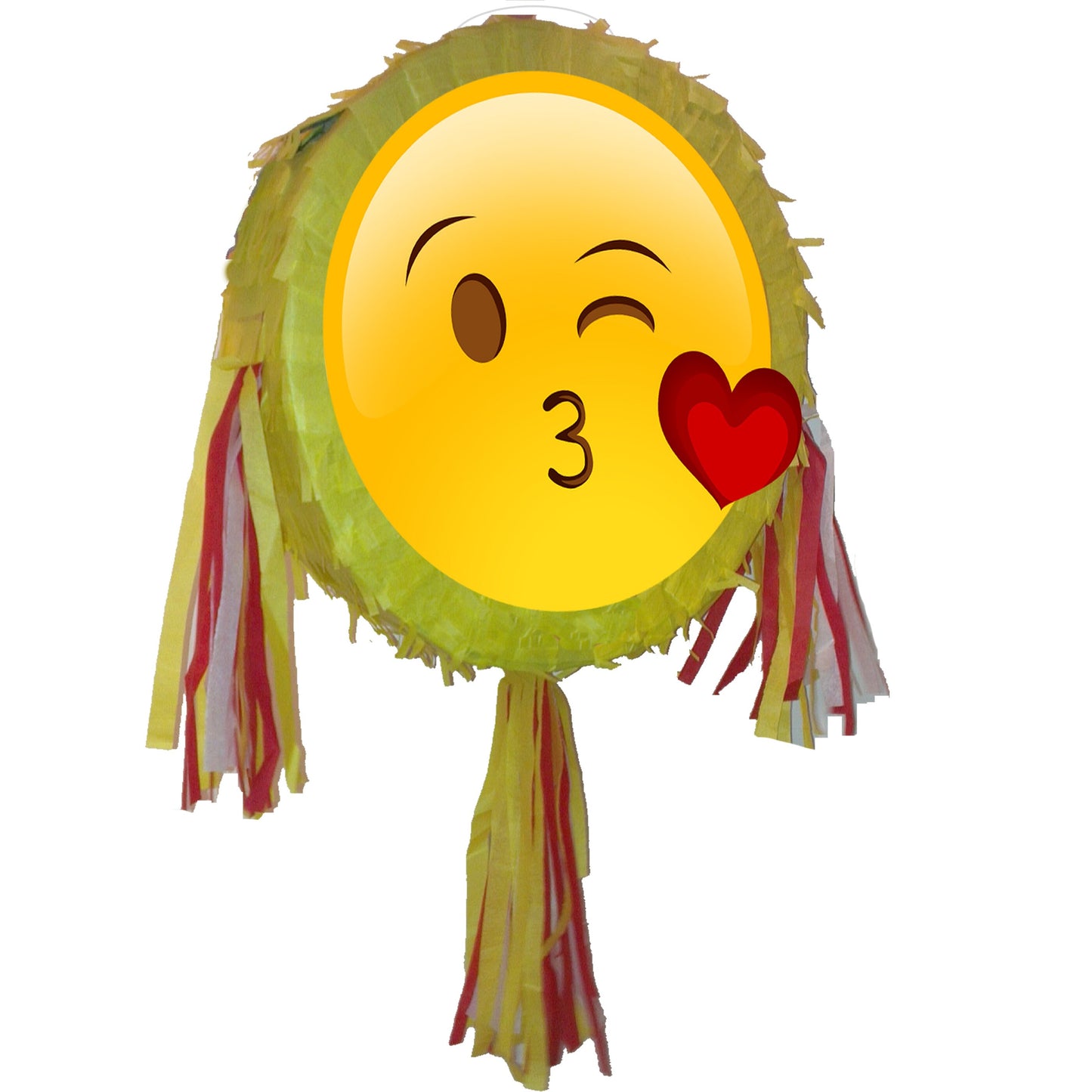 Kiss Emoji Pinata with Stick & Blindfold, Birthday Party Game