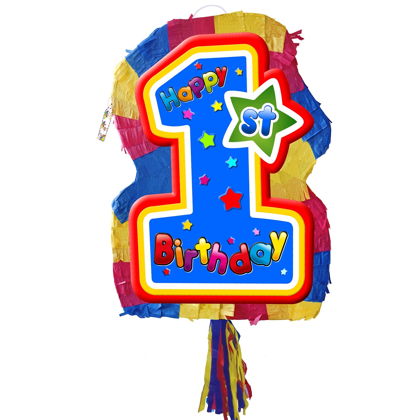 First Birthday Number One Pinata with Stick & Blindfold