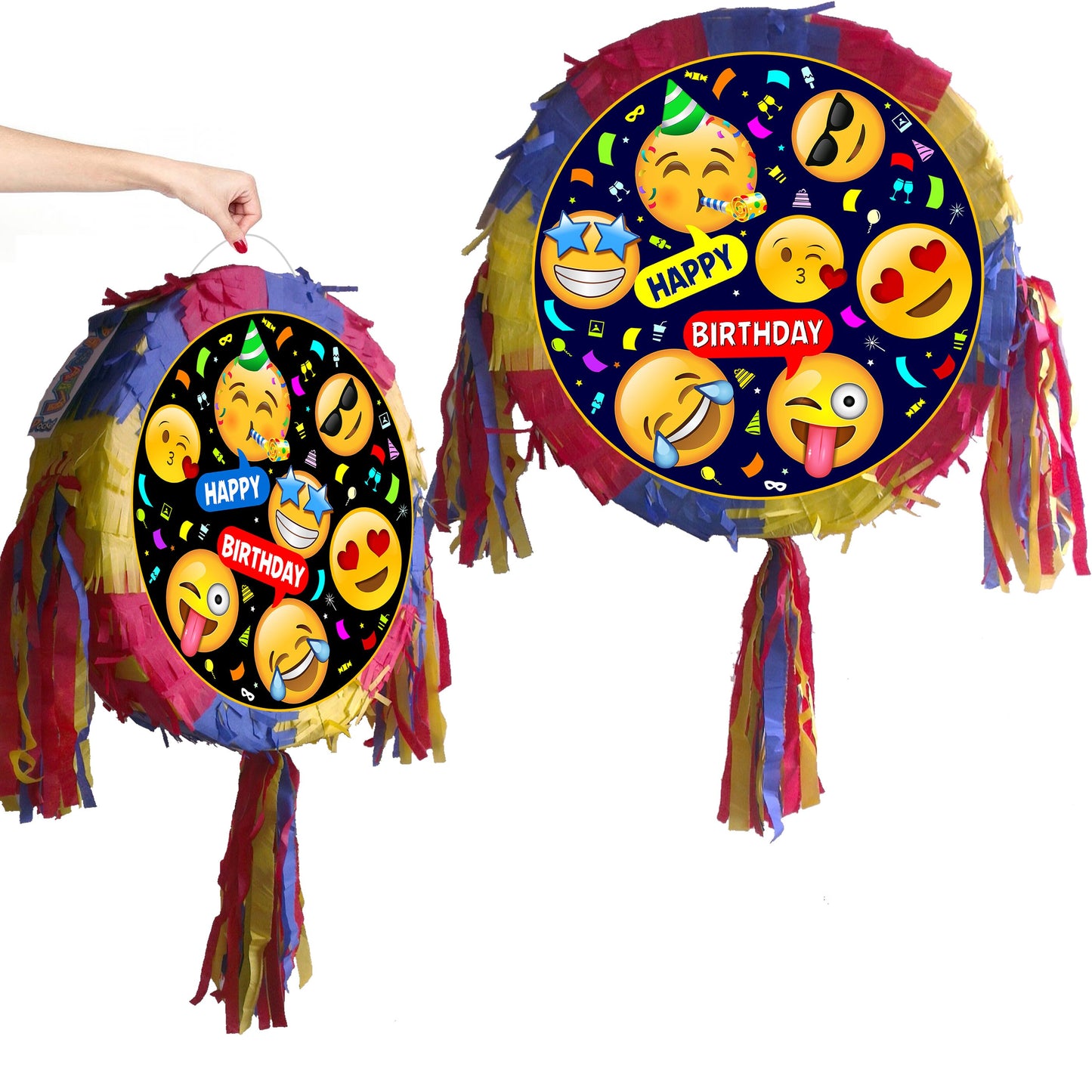 Emoji Birthday Pinata with Stick & Blindfold
