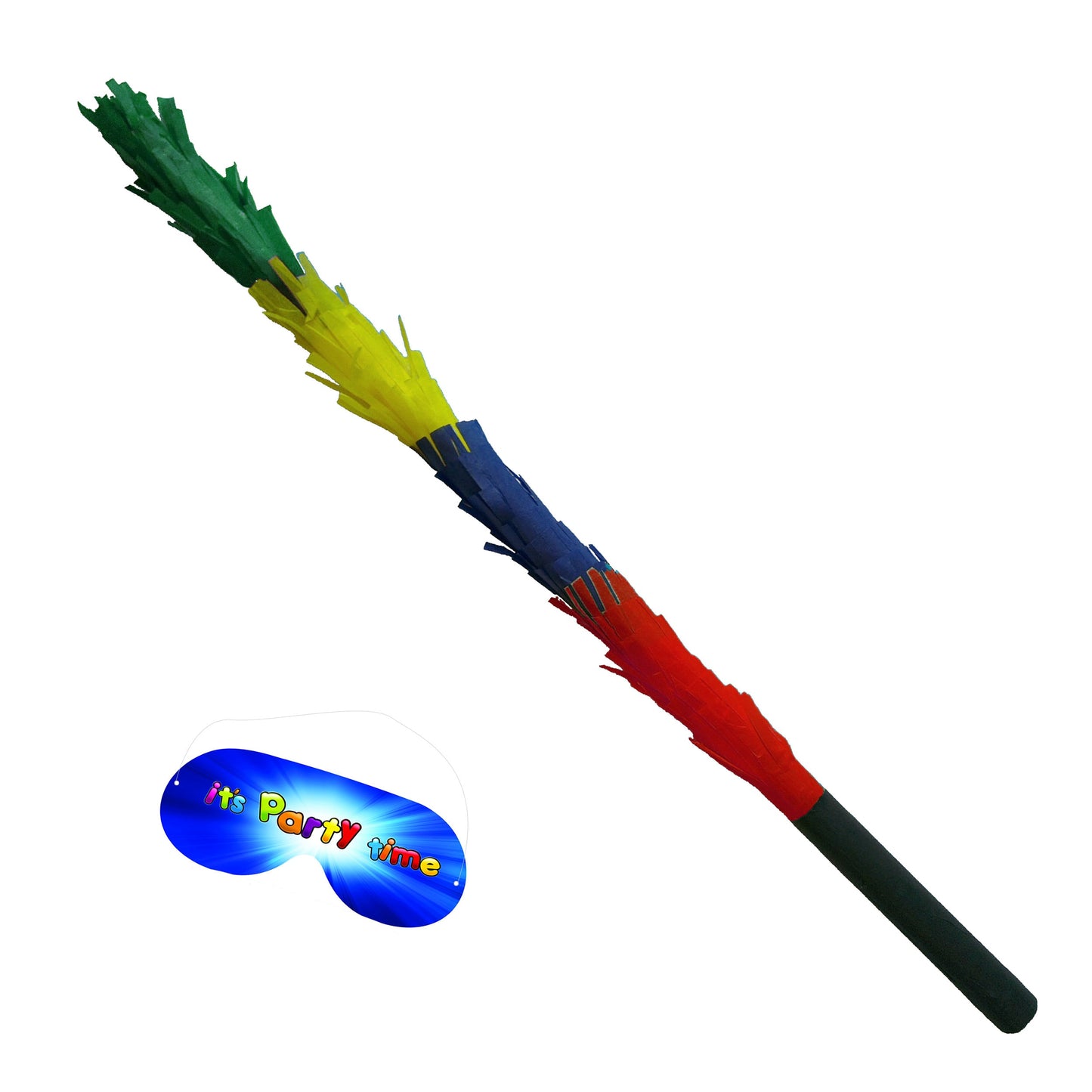 Multicolour Pinata Stick with Blindfold, Party Game