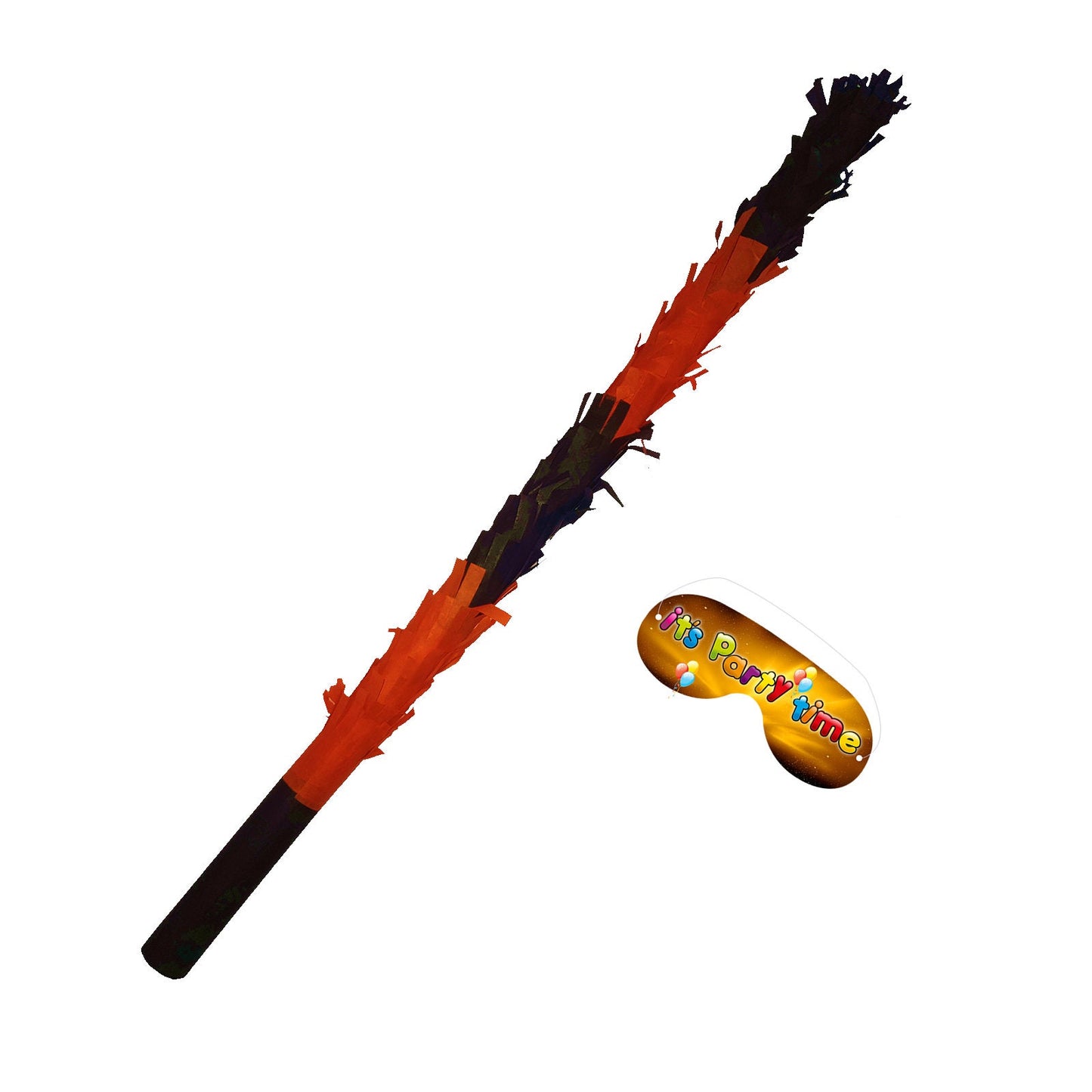 Halloween Piñata Stick with Blindfold: Orange, Black, or Yellow