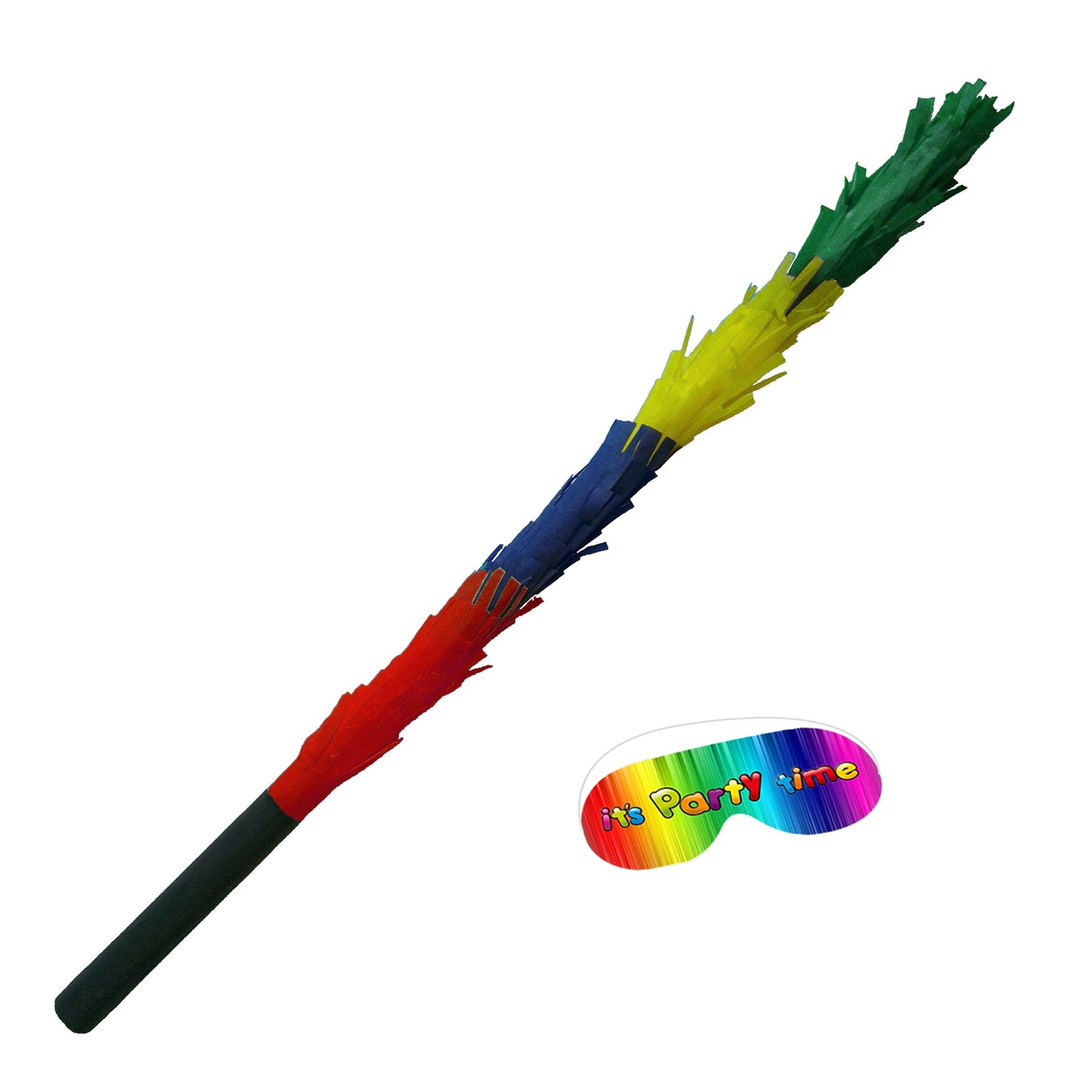Multicolour Pinata Stick with Blindfold, Party Game