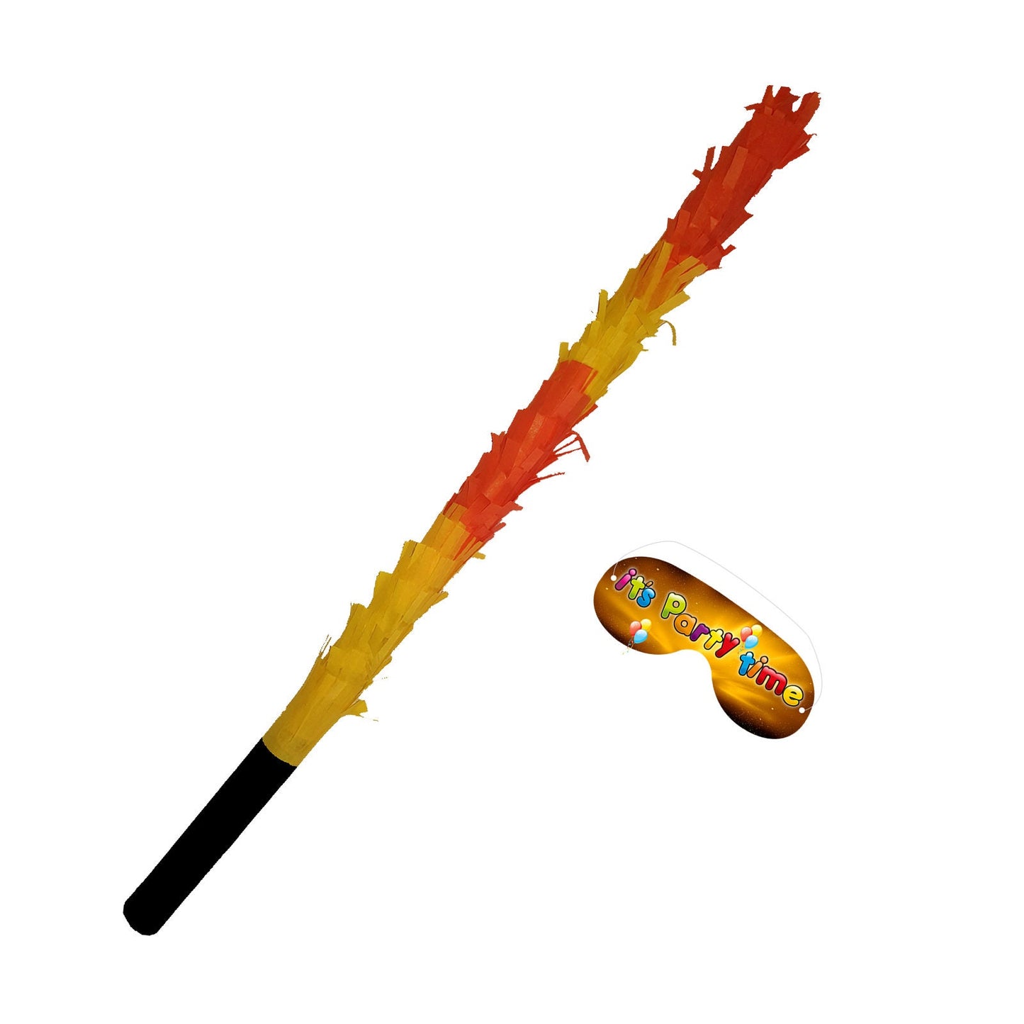 Halloween Piñata Stick with Blindfold: Orange, Black, or Yellow