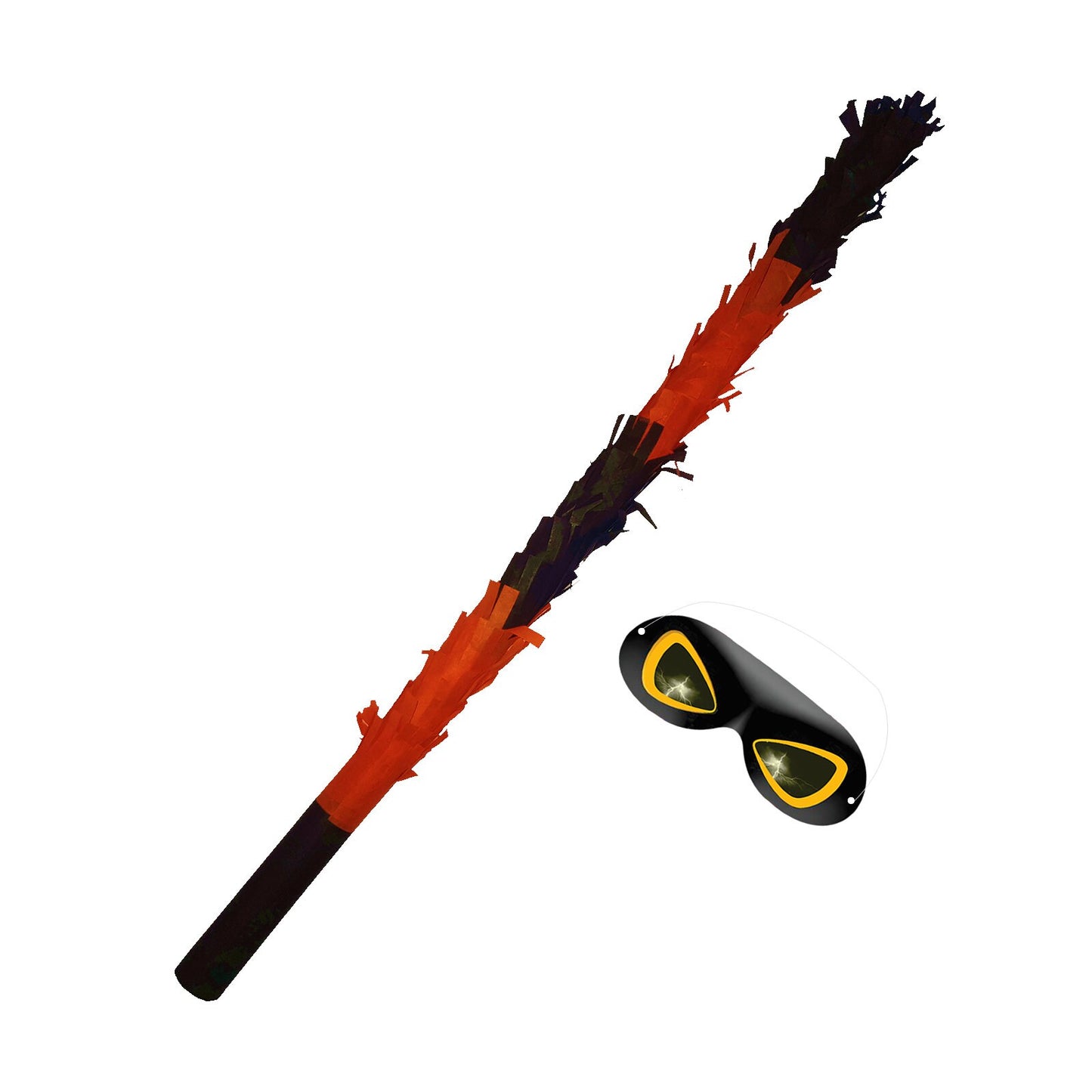 Halloween Piñata Stick with Blindfold: Orange, Black, or Yellow