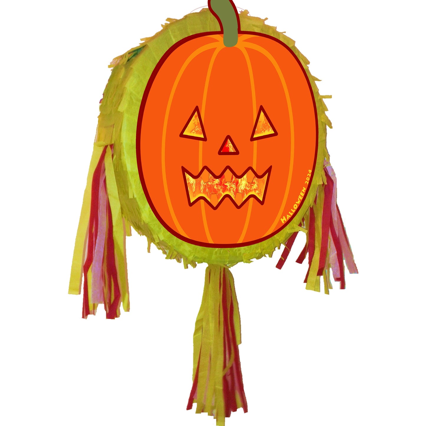 Emoji Pumpkin Piñata with Stick & Blindfold, Halloween Party Game