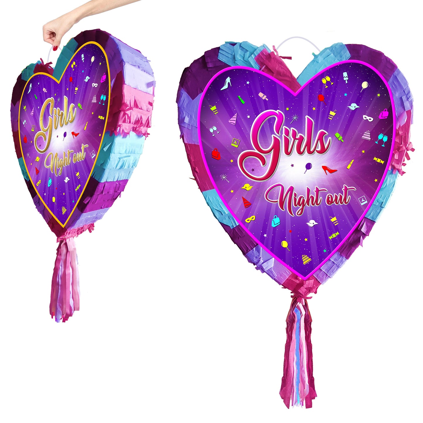 Girls Night Out Heart Pinata with Stick & Blindfold