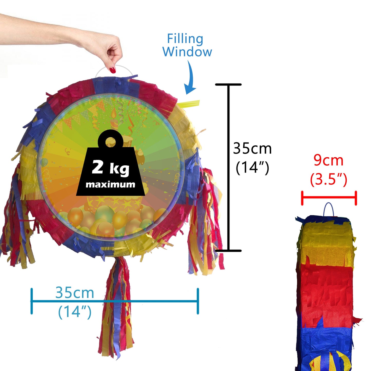 England Football Piñata with stick three lions round party fun game soccer cup champions ball birthday event theme Fußball fútbol euro world