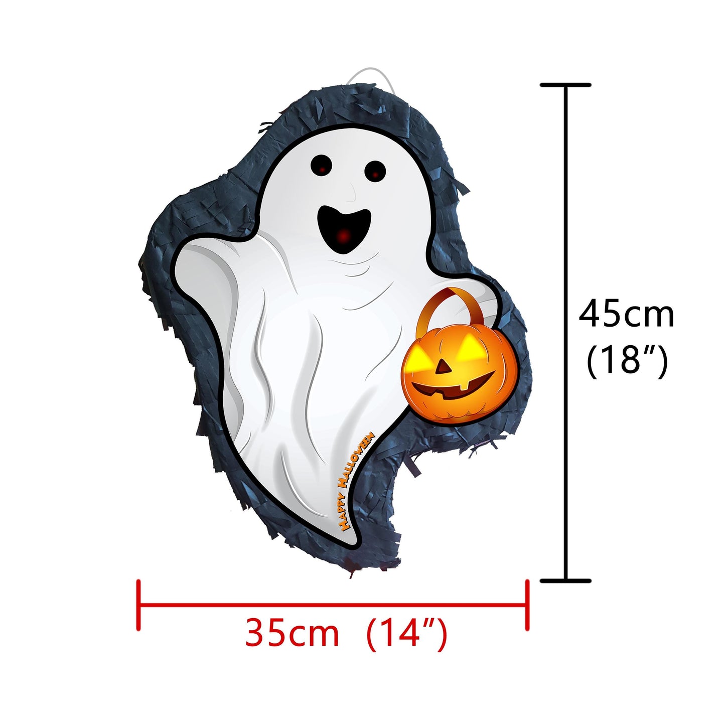 Ghost Piñata with Stick & Blindfold, Halloween Party Game