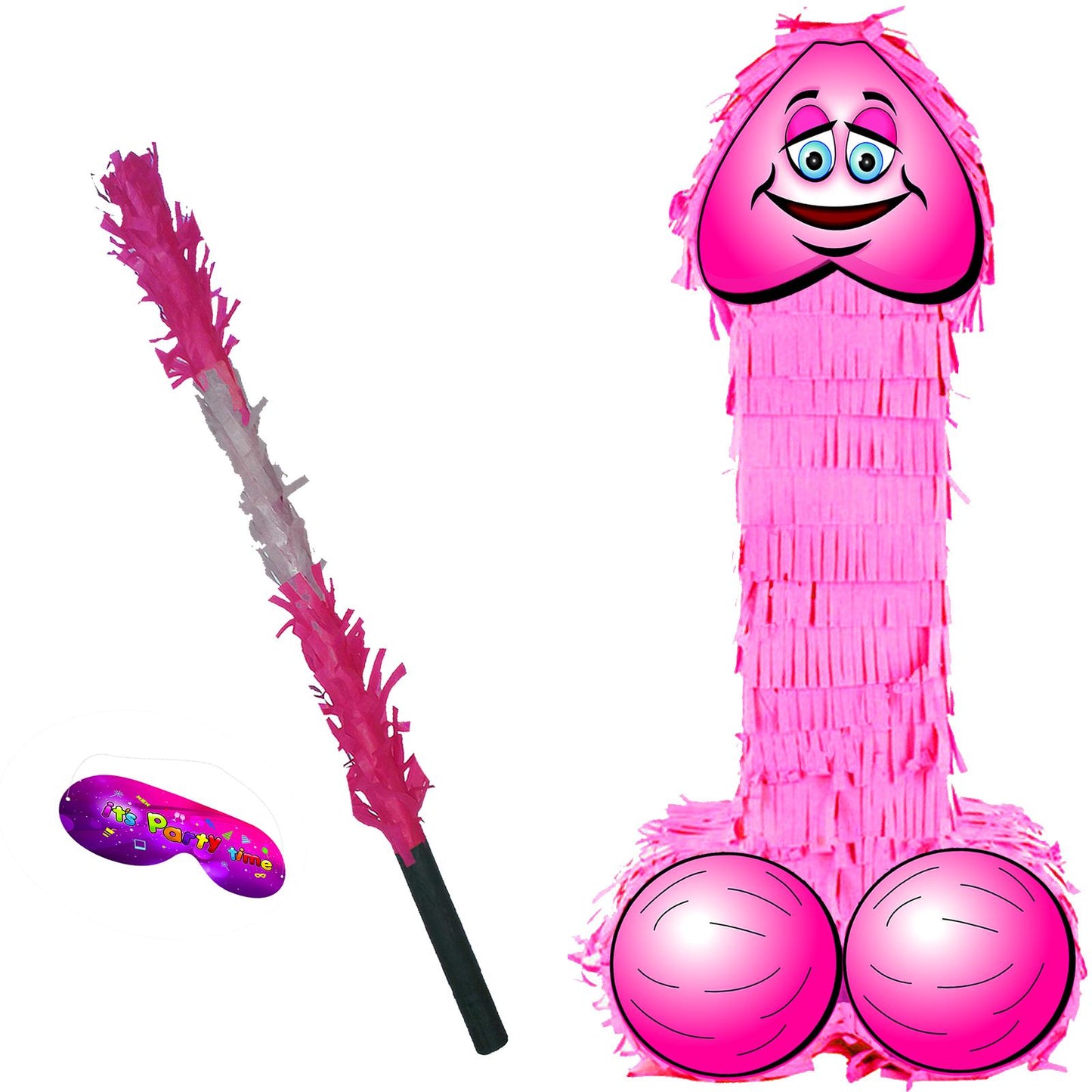 Hen Party Willy Pinata with Stick & Blindfold, Adult Game