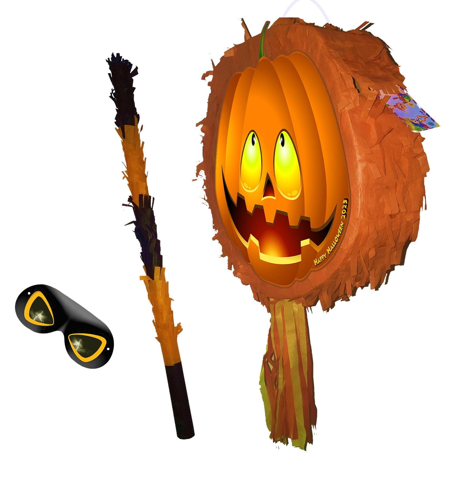 2026 pumpkin Piñata with stick Halloween theme Party pinata supplies birthday blindfold Scary Creepy happy game trick or treat good Friday