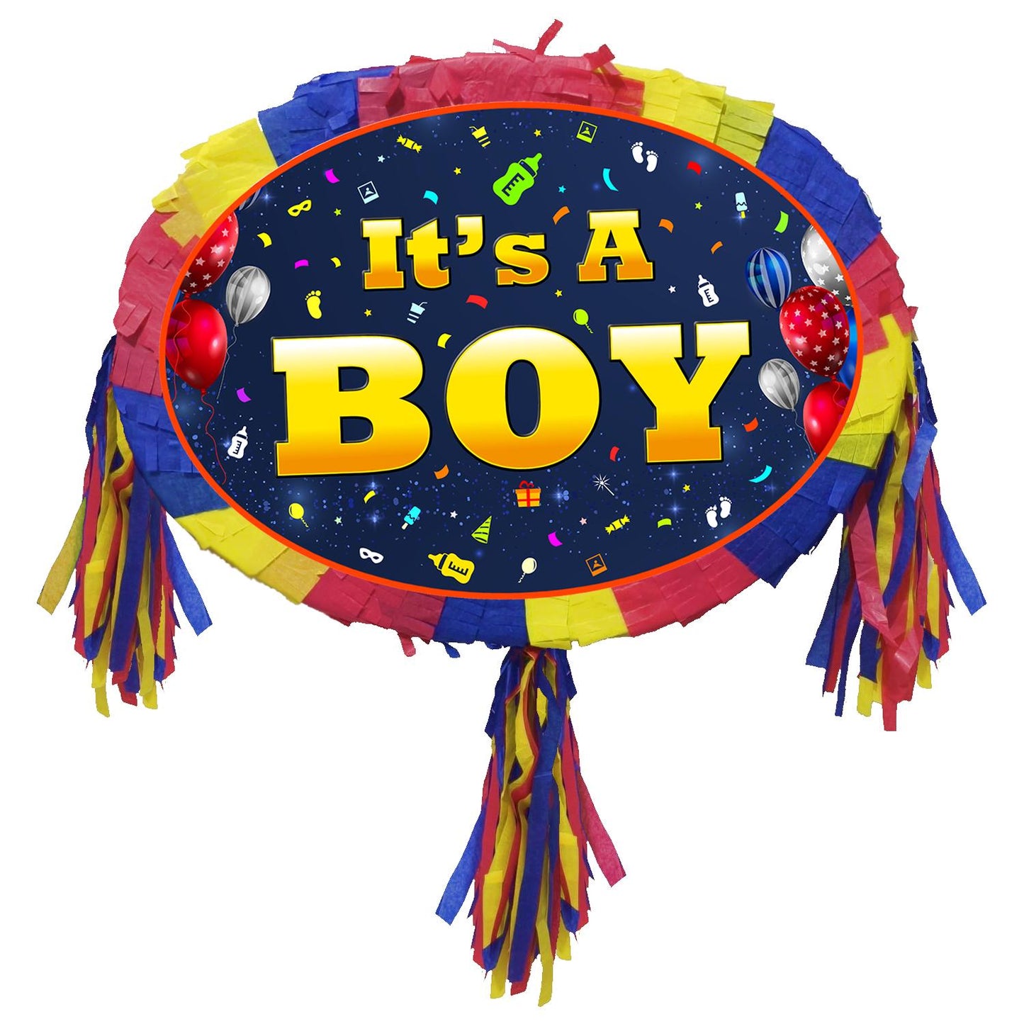 It's a Boy Pinata with Stick & Blindfold, Baby Shower Game