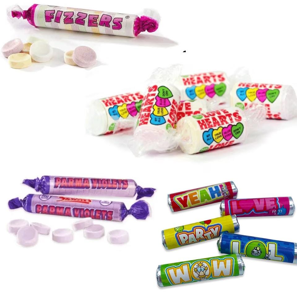 Assorted UK Sweets: Lollipops, Chews, Tongue Painters