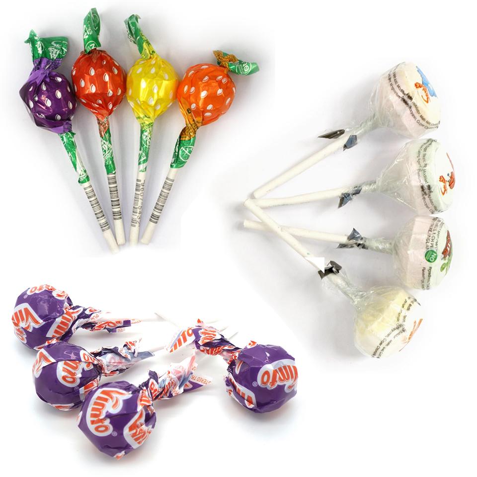 Assorted UK Sweets: Lollipops, Chews, Tongue Painters