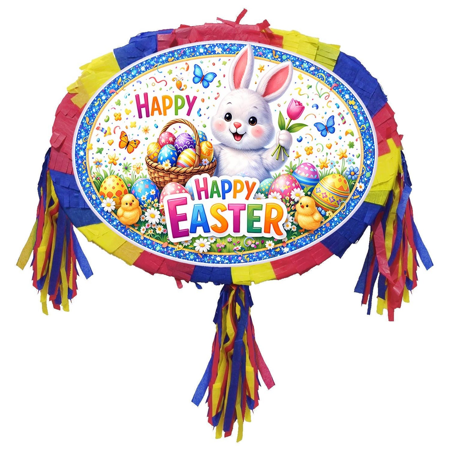 Happy Easter Bunny Pinata with Stick & Blindfold