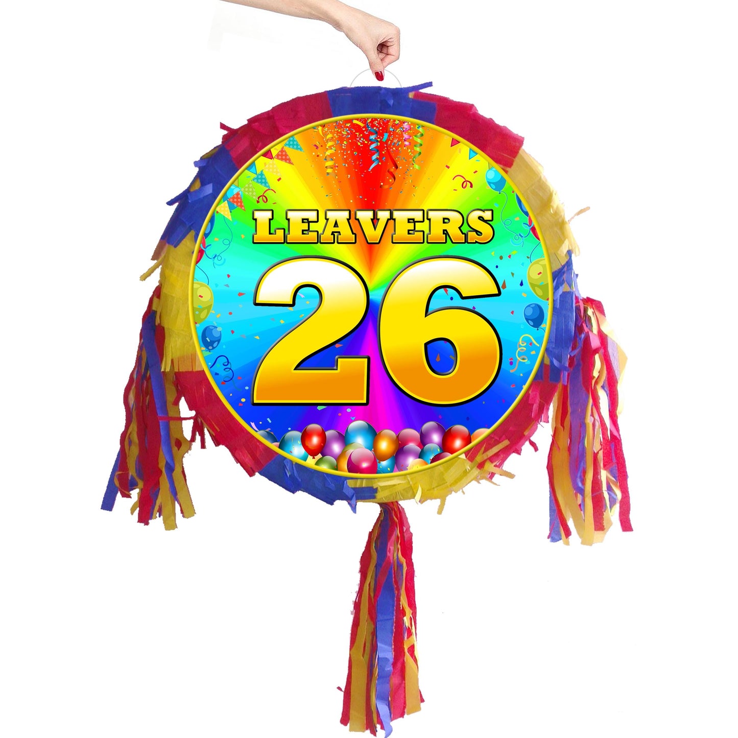 Leavers 26 Party Piñata with Stick & Blindfold, Graduation Theme