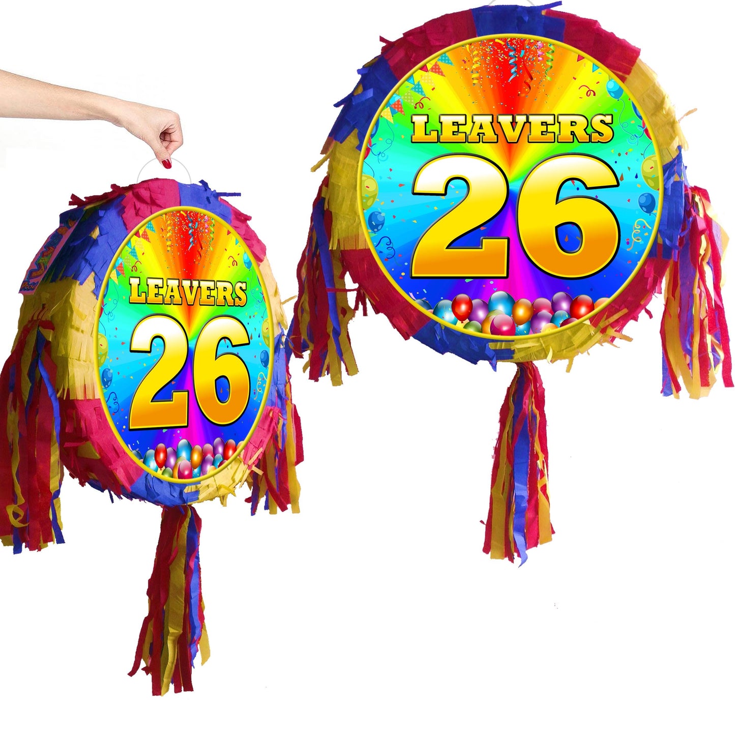 Leavers 26 Party Piñata with Stick & Blindfold, Graduation Theme